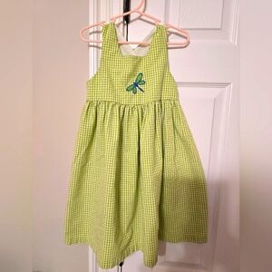 Kelly's Kids green embroidered jumper dress